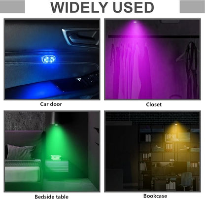 4PCS Wireless LED Lights for Car,7 Colors Magnetic Interior Light (4PCS) | 7 Colors Touch Control,Magnetic USB Rechargeable Design,Universal Portable Auto Interior Decor - Image 7