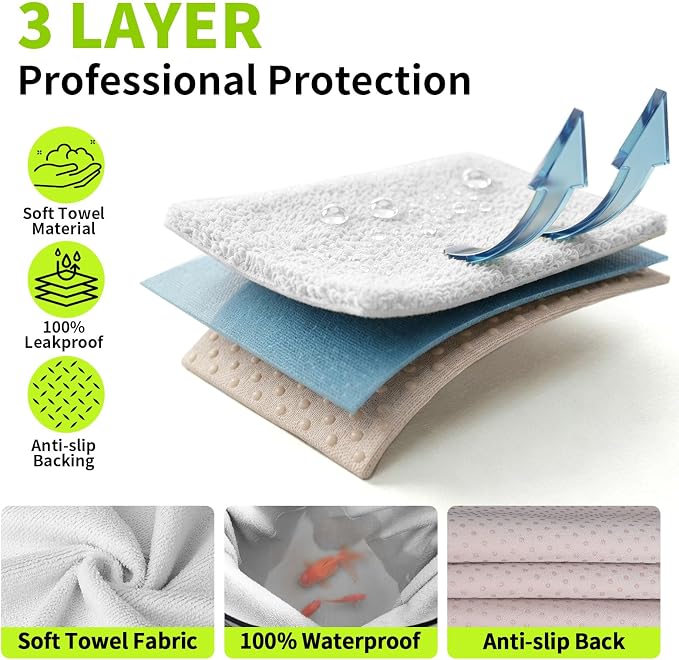 Leader Accessories Waterproof Towel Car Seat Cover, Front Bucket, White | Universal Non-Slip, Fits Car Truck SUV, Machine Washable, For Dog & Kid, Pets, Yoga, Gym, Beach, Swimming, Outdoor Sports - Image 3