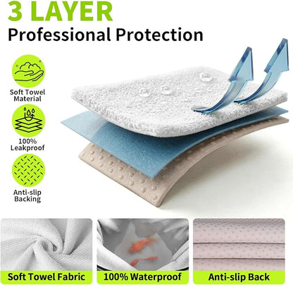 Leader Accessories Waterproof Towel Car Seat Cover, Front Bucket, White | Universal Non-Slip, Fits Car Truck SUV, Machine Washable, For Dog & Kid, Pets, Yoga, Gym, Beach, Swimming, Outdoor Sports - Image 3