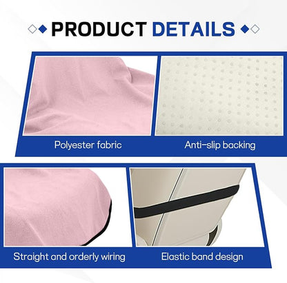 Waterproof Car Towel Seat Cover, Sweating Non Slip Car Seat Cover Protector for Gym Workout, Running, Swimming, Beach and Hiking, Machine Washable, Universal Fit for Front Seats (Pink) - Image 3
