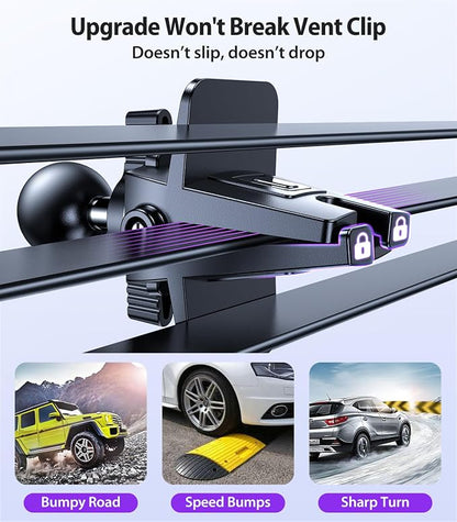 VICSEED for MagSafe Car Mount [Strongest Magnet Power] Car Phone Holder | Magnetic Phone Holder for Car Vent 360 Adjustable Magnetic Phone Mount for iPhone 17 Pro Max 16 15 14 13 12 Plus Mini Purple - Image 5