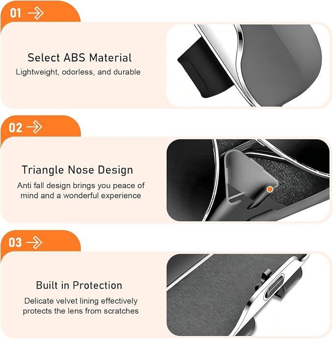 Car Visor Sunglass Holder, ABS Anti-scratch Eyeglasses Protection Case, Multi-function One-press Open Storage Box, Sun Visor Organizer Accessory for Most SUVs Sedans Trucks (Gray) - Image 3