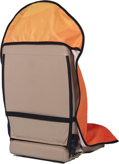 Car Seat Cover Protector Front Seats,for Gym Workout,Running,Swimming,Beach and Hiking,Waterproof Sweat Towel Bucket Seat Covers for Cars SUV Trucks (Orange, 2Pcs) - Image 2