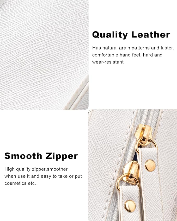 KOTORA Clear Makeup Bag Set for Women Portable Clear Make up Bag Cute Waterproof Travel Cosmetic Bag Toiletry Bag for Car Essentials Bag (White) - Image 6