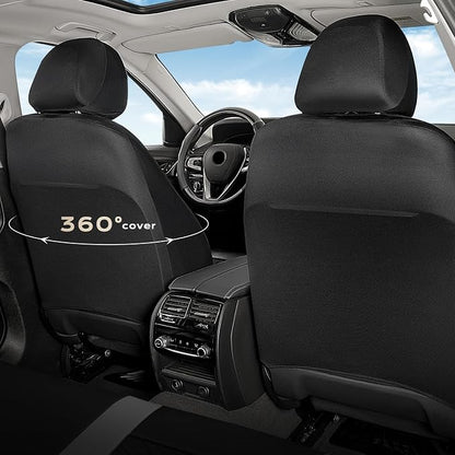 Coverado Car Seat Covers Front Pair, Automotive Leather Seat Covers for Car，Universal Fit Front Back Seat Cover, Non-Slip Waterproof Breathable Car Seat Protector - Image 5
