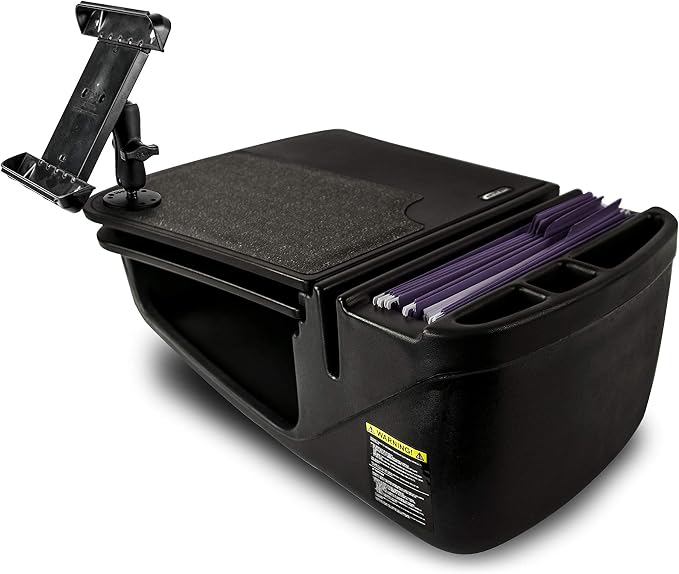 AutoExec AE-GMCD-PI-TAB-BT GripMaster Car Desk for Your Vehicle Workstation and Mobile Office, Black with 400 watt Power Inverter and Tablet Mount by AutoExec