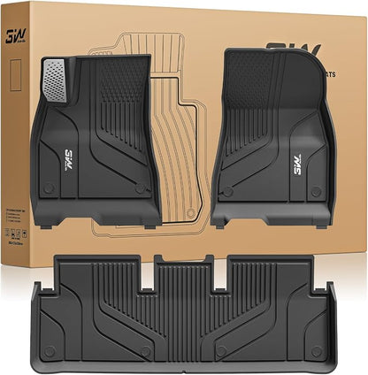 3W Floor Mats for Tesla Model 3 Highland 2024-2026 with Metal Pedal | Non-Slip Floor Liner, Heavy Duty All Weather TPE Custom Fit Model 3 Accessories, Black, Over 10 Years Lifespan by 3W