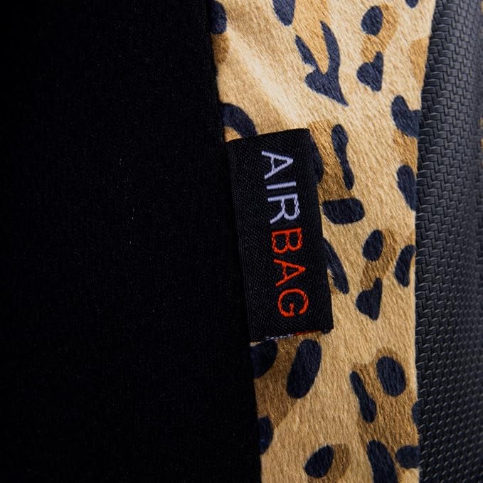 Flying Banner car seat Covers Protects Leopard Printing Velvet Faux Leather Carbon Fiber Front and Rear Bench (Leopard Brown Black, Full Set - 8PCS) - Image 4