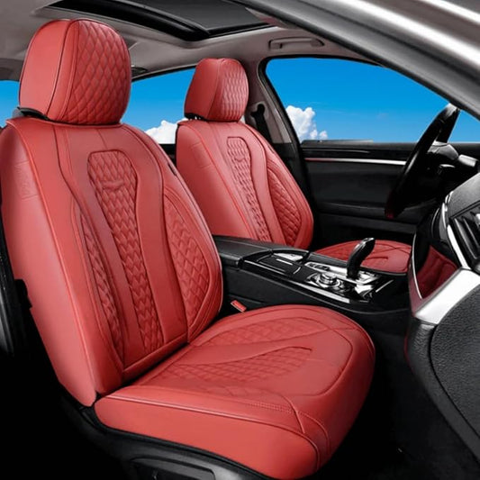 Coverado Red Seat Covers, Car Seat Covers Front Seats, Driver Car Seat Cover, Waterproof Car Seat Covers, Car Seat Cushion, Front Auto Seat Covers, Car Seat Protector Universal Fit Most Cars by COVERADOAUTO