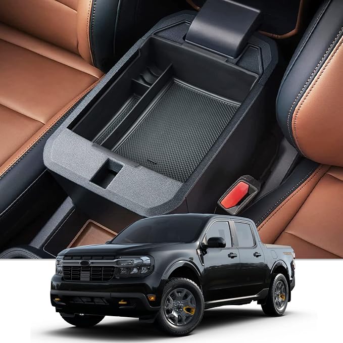 CDEFG Maverick Center Console Organizer for 2022 2023 2024 2025 2026 Ford Maverick Truck Accessories Central Console Armrest Tray Storage Box Insert Tray Coin Container by CDEFG