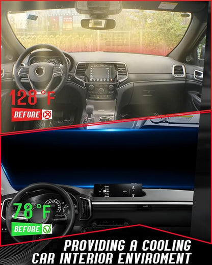 Custom Fit Windshield Sun Shade for H-yun-dai Kona 2024-2025 2026 | Foldable, Easy to Install & Store, Full Coverage, 210T Reflective Fabric, Blocks 99% of UV Rays - Image 3