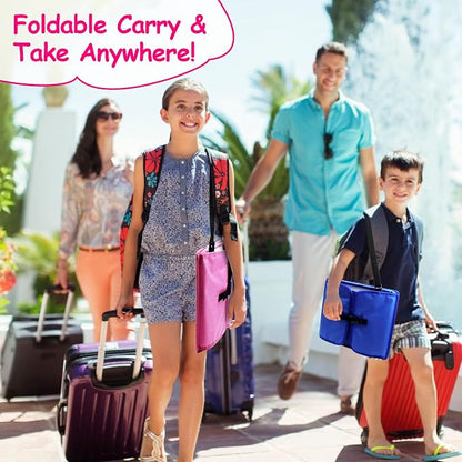 Car Seat Tray for Kids Travel, Carseat Tray for Toddler Road Trip Activities, Car Trays for Kids Road Trip Essentials, Travel Trays for Airplane, Toddler Car Seat Lap Table - Pink - Image 8