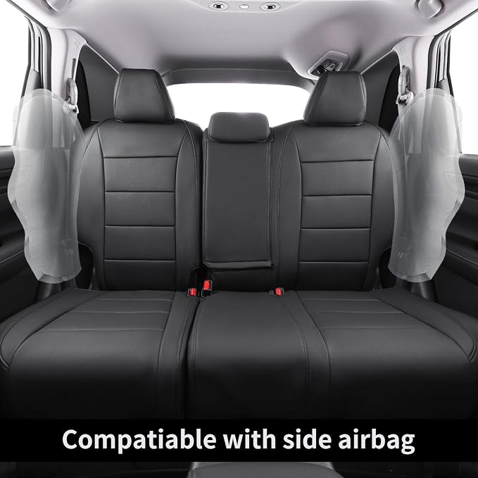 coverdream Custom Seat Covers for 2023-2026 Honda CR-V,Premium Faux Leather Car Seat Cover Set,Full Set Waterproof SUV Seat Protector,Armrest Covers Included (Black) - Image 3