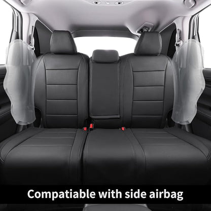 coverdream Custom Seat Covers for 2023-2026 Honda CR-V,Premium Faux Leather Car Seat Cover Set,Full Set Waterproof SUV Seat Protector,Armrest Covers Included (Black) - Image 3