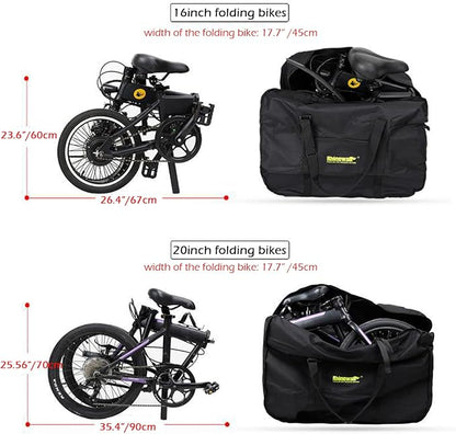 Rhinowalk 20/26inch Folding Bike Bag Waterproof Biycle Travel Case Carrying Case Outdoors Bike Transport Bag for Car Train Air Travel - Image 3