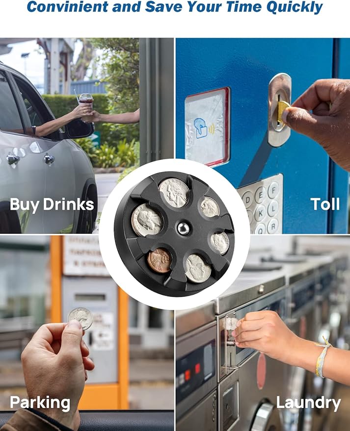 JOYTUTUS Coin Holder, Portable Coin Change Organizer, Universal Coin Storage Coin Holder for Car, Wallets, Pockets - Image 5