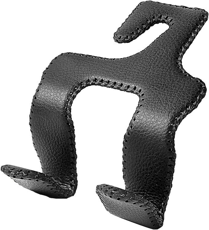 Car Headrest Hooks for Purses and Bags, Upgraded 2 in 1 Cars Back Seat Head Rest Hanger Vehicle Leather Organizer Storage Holder Hook Matching Cars Interior, 1-Pack, Black by LANVRION