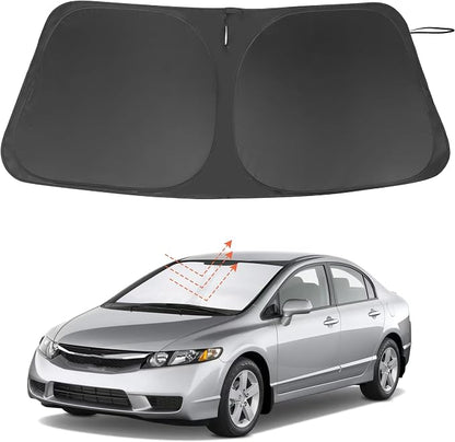 Windshield Sun Shade for 2006-2011 Honda Civic Accessories | Full covered, Foldable & Durable, Block UV Rays, Reduce Heat, Easy to install, Keep Car Cooler by LHFLIVE