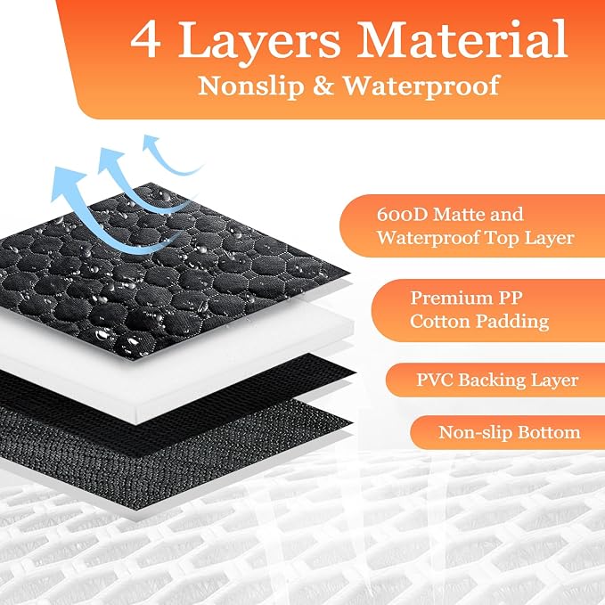 Mancro Waterproof Dog Hammock for Truck, Compatible with F150/RAM, Orange | Visible Mesh Window,Great Gift,Storage Pockets,Effortless Cleaning, designed for full-size trucks, water-resistant polyester - Image 4