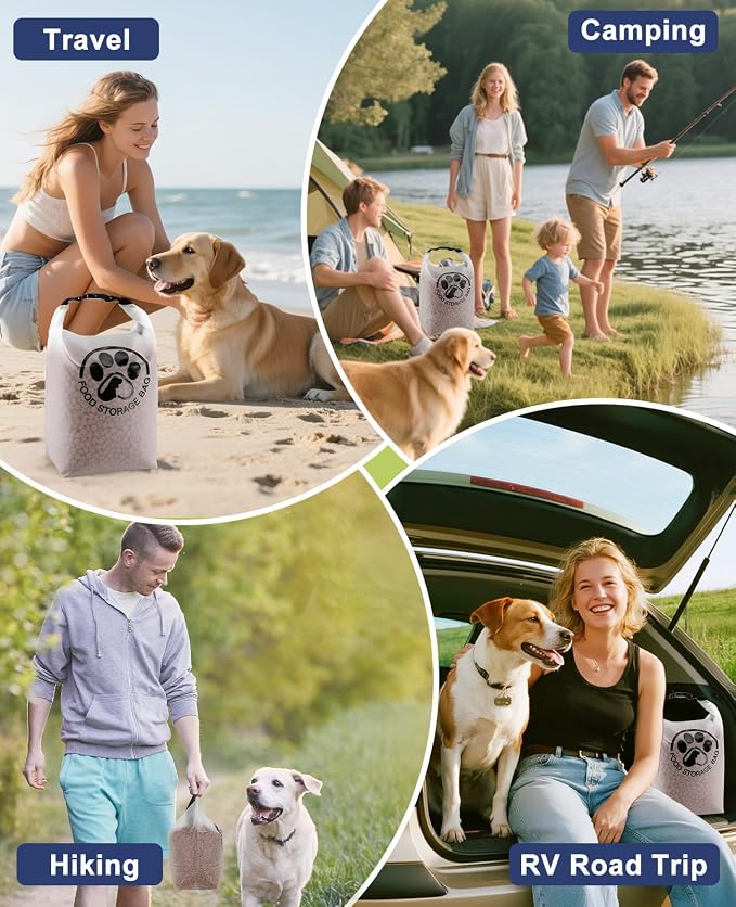 25 Cups Pet Food Storage Bag for Travel - Transparent Leak-Proof Dog Food Container with Roll-Top Closure, Keeps Kibble Fresh for Camping Trip, Dog Boarding, Weekend Getaways - Image 7
