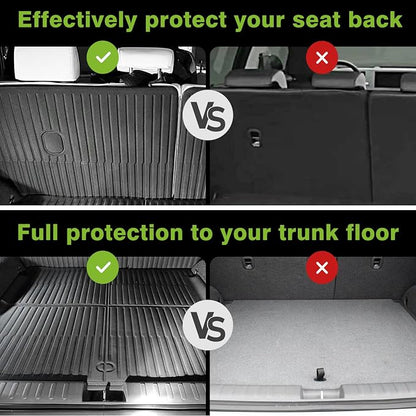 BestEvMod for Ioniq5 Cargo Liner All Weather Trunk & Second Row Seats Back Cover XPE Material Cargo Mat Compatible with 2022-2024 Hyundai Ioniq 5 Accessories (Trunk Mat+Seats Back Cover) NOT Fit 2025 - Image 6