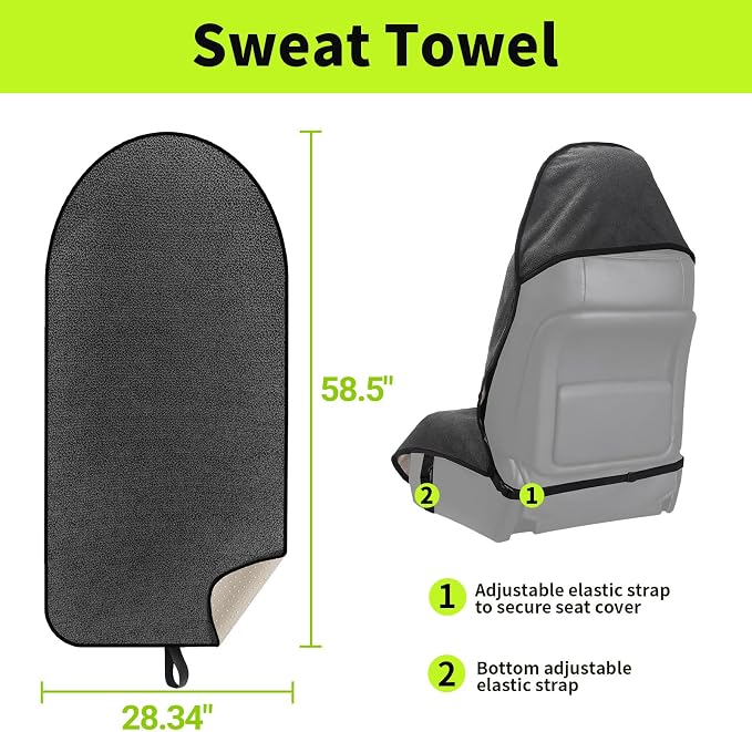 Leader Accessories Waterproof Towel Car Seat Cover, Front Bucket Seat, Grey | Universal Non-Slip, Fits Car Truck SUV, Machine Washable, For Dog & Kid, Pets, Yoga, Gym, Beach, Swimming, Outdoor Sports - Image 4