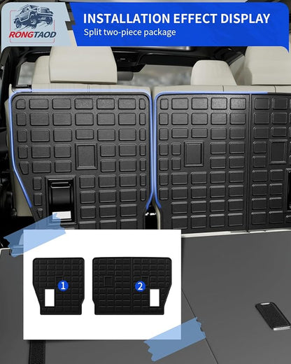 Rongtaod Kick Mats for 2024 2025 2026 Toyota Grand Highlander 8 Seats | Anti-scratch 2nd Row Backrest Mats TPE All Weather Back Seat Cover Protector Highlander Accessories - Image 3