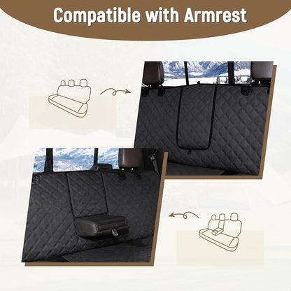 Pet Bench Seat Covers for Trucks, Heavy Duty Nonslip Car Seat Protector with ISOFIX Openings for 1-2 Child Car Seats,Fits Ford 150,Ram 1500,GMC Sierra,Toyota,Ram,Chevrolet Silverado(Black) - Image 8