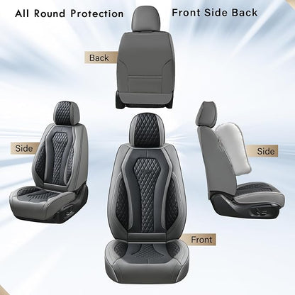 Coverado Car Seat Covers Full Set, Black Seat Covers, Automotive Car Seat Cover, Car Seat Cushion, Car Seat Covers Front Seats Back Seat Covers, Car Seat Protector Universal Fit Most Cars - Image 4
