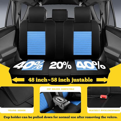 Car Seat Covers Full Set, Faux Nappa Leather, for Sedans and SUVs | Full Set, Waterproof, Airbag Compatible - Image 5