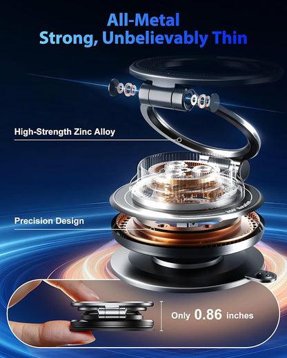 for MagSafe Car Mount [95LBS Max Suction & 2400gf Strong Magnet] | Ultra-Thin 360° Adjustable Vacuum Magnetic Car Cell Phone Holder [All-Metal] for iPhone 17-12 Pro Max & Android - Image 5