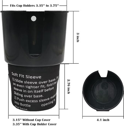 Car Cup Holder Expander for 32 oz and 40 oz Bottle with Cup Sleeve,Automotive Large Water Bottle Cup Holders Insert,All Purpose Big Drink Cupholder Coffee Mug Adapter - Image 2