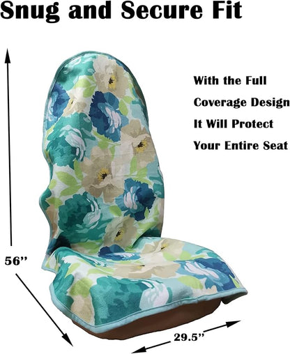 Car Seat Cover Protector Front Seats,for Gym Workout,Running,Swimming,Beach and Hiking,Waterproof Sweat Towel Bucket Seat Covers for Cars SUV Trucks (Chrysanthemum, 2Pcs) - Image 3