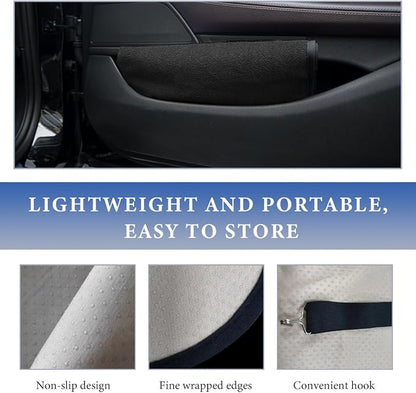 Car Towel Seat Cover, Waterproof Sweating Towel Non-Slip Front Seat Protector, Universal Soft Carseat Protective Cover for Gym Workout Running Swimming, Car Accessories (Black) - Image 3