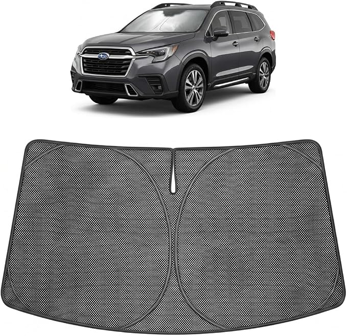 Proadsy Custom Fit Car Windshield Sun Shade for 2019-2026 Subaru Ascent | Ice Crystal Micro-Refraction Blocks 99% UV, Drops Cabin Temp 54°F. Foldable Full Coverage for Summer Parking/Camping Privacy by Proadsy