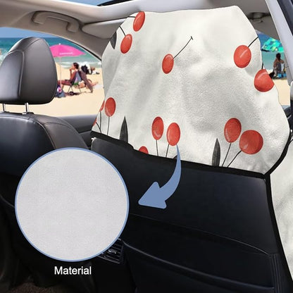 SEANATIVE Red Cherry Sweat Towel Seat Cover, Premium Car Seat Towel Protector for Trucks SUV Jeep, Universal Seat Covers for Post Gym Workout, Running, Swimming, Beach - Image 6