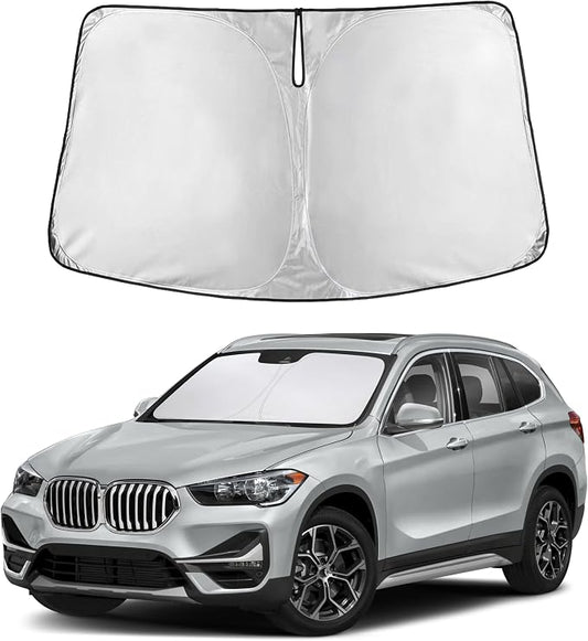Autovir Windshield Sun Shade Fit for 2016-2020 2021 2022 BMW X1 | Sunshade, Front Car Window Shades Sun Visor, Blocks UV Rays & Heat, Car Accessories by Autovir