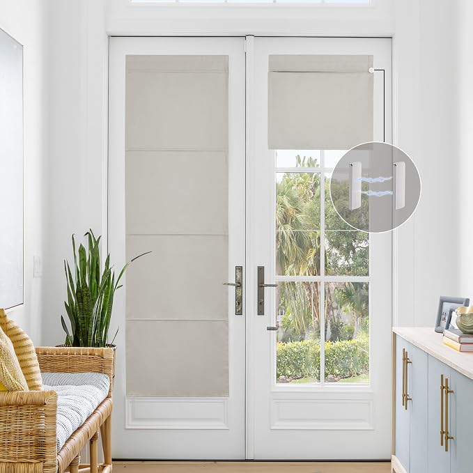 NICETOWN Natural Blackout Door Blinds, No Drill Thermal Insulated Door Shade - Image 7