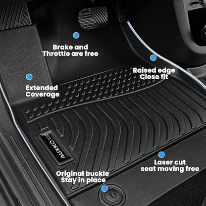 AUXKO All Weather Cargo Mat Backrest Mat for Kia Telluride 2027 Gas&Hybrid | High Wall,All-Weather,All Season,Odorless,Anti Slip,Rain&Salt Resistant,TPE Material,Black,Accessories,Pet Friendly - Image 6