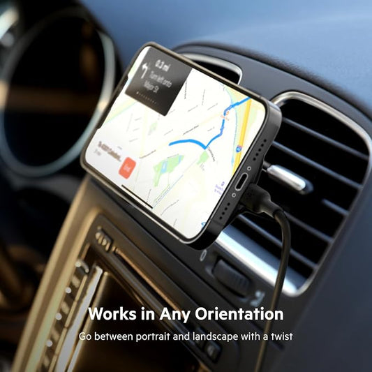 Belkin 10W Magnetic Wireless Car Charger, Vent Mount, No Adapter | iPhone 17/16/15/14, Pixel 10 compatible, no power adapter included, hands-free driving, vent mount - Image 2