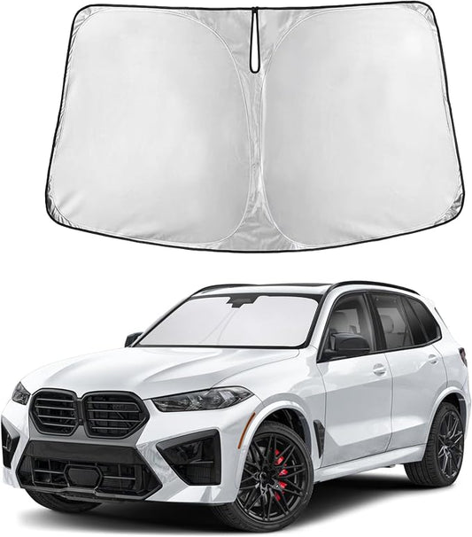 Autovir Windshield Sun Shade Fit for 2019-2024 2025 2026 BMW X5 | Sunshade, Front Car Window Shades Sun Visor, Blocks UV Rays & Heat, Car Accessories by Autovir