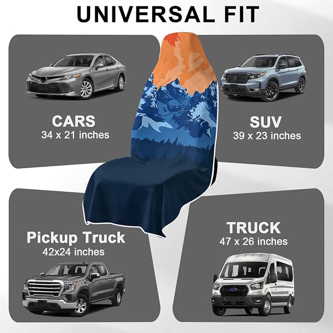 2 Pack Car Towels Seat Cover with Storage Bag, Multifunctional Microfiber Towel for Gym Outdoor Sport Running,Picnic, Beach, Pet Dog Travel,Fits Car SUV Truck (Glacier Dusk) - Image 6