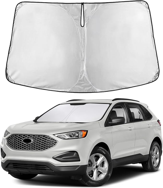Autovir Windshield Sun Shade Fit for 2015-2022 2023 2024 Ford Edge | Sunshade, Front Car Window Shades Sun Visor, Blocks UV Rays & Heat, Car Accessories by Autovir