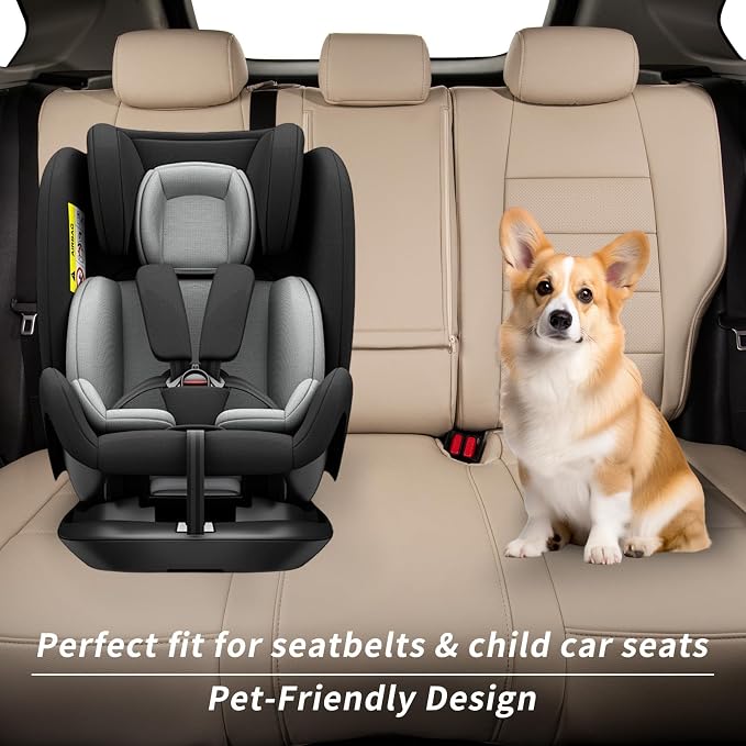 Faux Leather Seat Covers for 2022-2026 Toyota Corolla Cross,Non-Hybrid | Full Set Suv Seat Cushion for Corolla Cross L/XLE/LE,Luxury Waterproof Car Seat Protector,Factory Look,Beige - Image 6