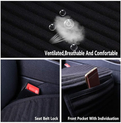 Car Seat Covers Buckwheat Hull Universal Front Seat Only | Bottom Seat Covers For Most Cars, SUVs, Vans Trucks Car Seat Cushion Protector Mats Pad Gray - Image 5