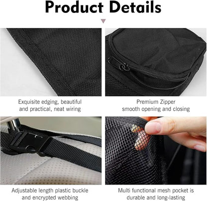 2PCS Car Seat Side Organizer, Multi-Pocket Seat Storage Hanging Bag, Multifunctional Mesh Net Pocket, Universal Front Seat Storage Pocket, Mobile Phone, Wallet, Glasses - Image 3