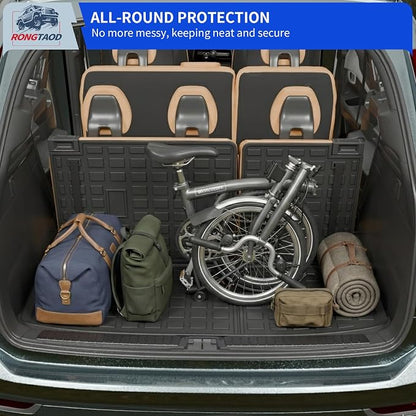 Rongtaod Trunk Mat with Backrest Mat for 2022-2026 Nissan Pathfinder | Cargo Mat Cargo Liner Trunk Liner TPE All Weather Back Seat Cover Protector 2025 Pathfinder Accessories - Image 8