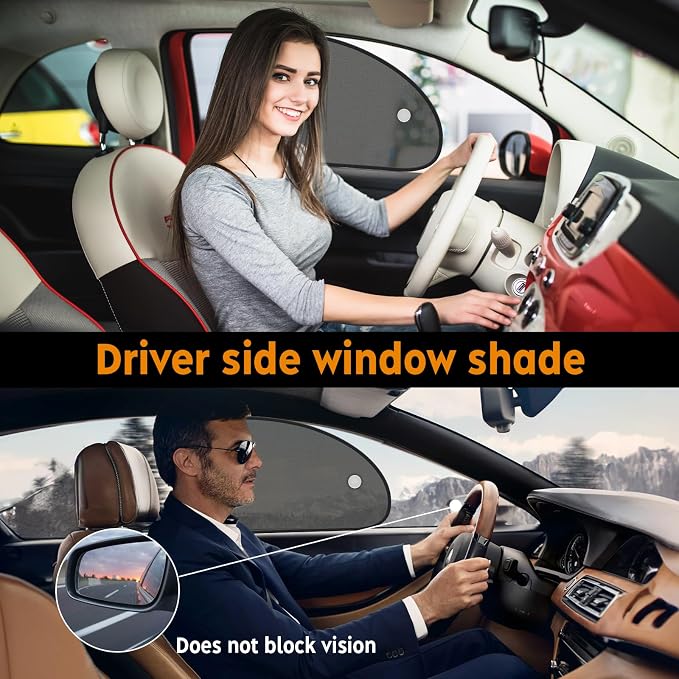 2026 New Upgrade Car Window Shades for Side Window 25"X15"(2 Pack),Car Window Shade for Baby Suction Cup,Sun Shade Side Window Can Blocks 99.98% UVR - Image 3