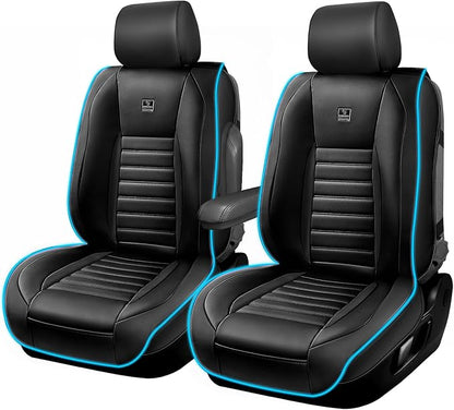 CAR PASS LED Lights Nappa Leather Car Seat Covers Front Seats, Waterproof Seat Cover for Cars Variable RGB Lights with DIY Music Sync Mode, All Weather Universal Fit Trucks SUV Automotive Pick-up - Image 8