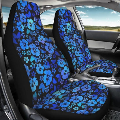 Hawaiian Hibiscus Front Seat Covers for Cars Trucks SUV Blue Floral Tropical Flower 2-Pack Car Seat Covers Auto Interior Covers for Truck Van SUV - Image 8